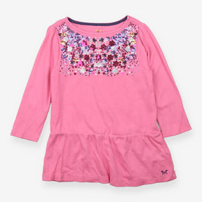 Pink Jersey Tunic - Sequin Detail
