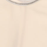 Cream Beaded Sleeveless Vest Blouse