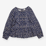 Blouse navy floral yellow