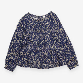 Blouse navy floral yellow