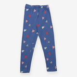 Blue Leggings with Hearts 