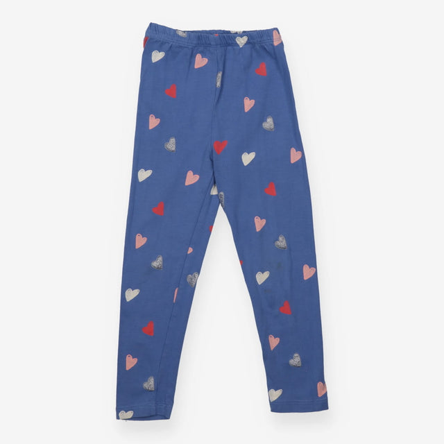 Blue Leggings with Hearts 