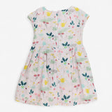 Dress woven pink garden