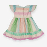 Dress stripes net over dress SS