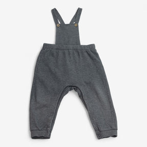 Dungarees Jersey Grey with Brown Buttons
