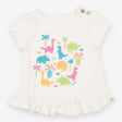 T-shirt white dinosaurs