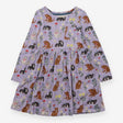 Dress long sleeves purple cats