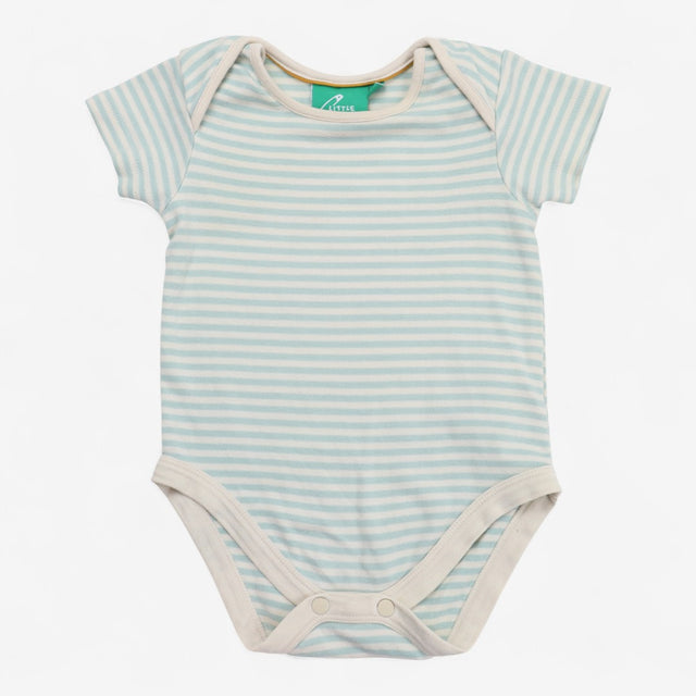 Bodysuit blue and cream stripe