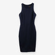 Dark Navy Denim Black Back Racerback Dress