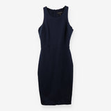 Dark Navy Denim Black Back Racerback Dress