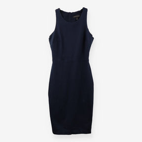Dark Navy Denim Black Back Racerback Dress