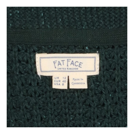 Sadie Longline Edge To Edge Green Knitted Cardigan