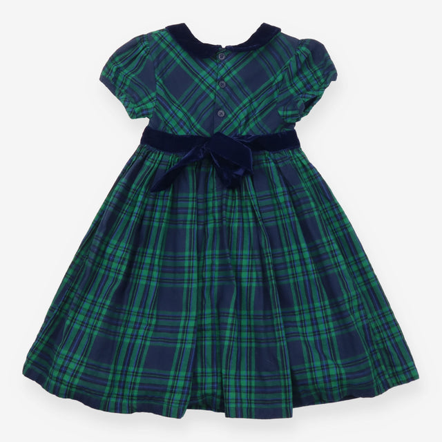 Blue and Green Tartan Dress
