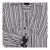 Paul Smith Grey and White Striped Long Sleeve Cors
