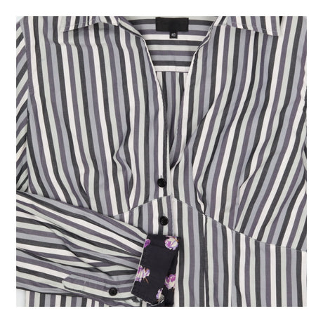 Paul Smith Grey and White Striped Long Sleeve Cors