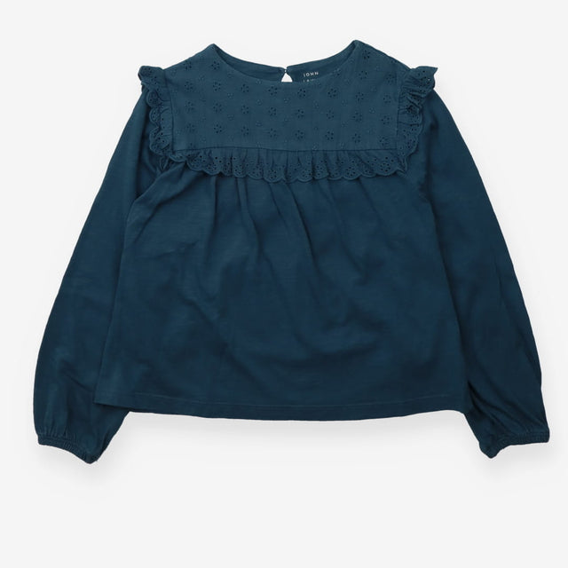 Blue Long Sleeve Lace Detail 