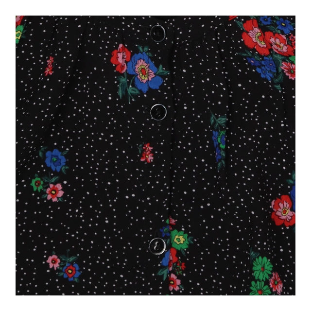 Boho Floral Blouse, Black