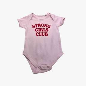 Pink Strong Girls Club Bodysuit