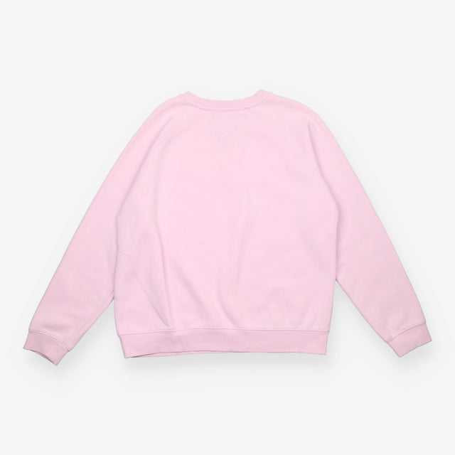 Pink Crew Neck Cotton Blend Sweatshirt