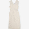 Cream pinstripe dress