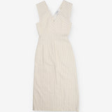 Cream pinstripe dress
