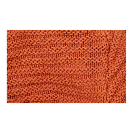 Jumper Burnt Orange Textured Knit Crew Neck
