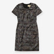 Dress Metallic shift with shoulder detail