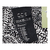 Dress Black White Printed Viscose Wool Midi Shirt 