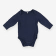 Bodysuit LS ribbed navy blue