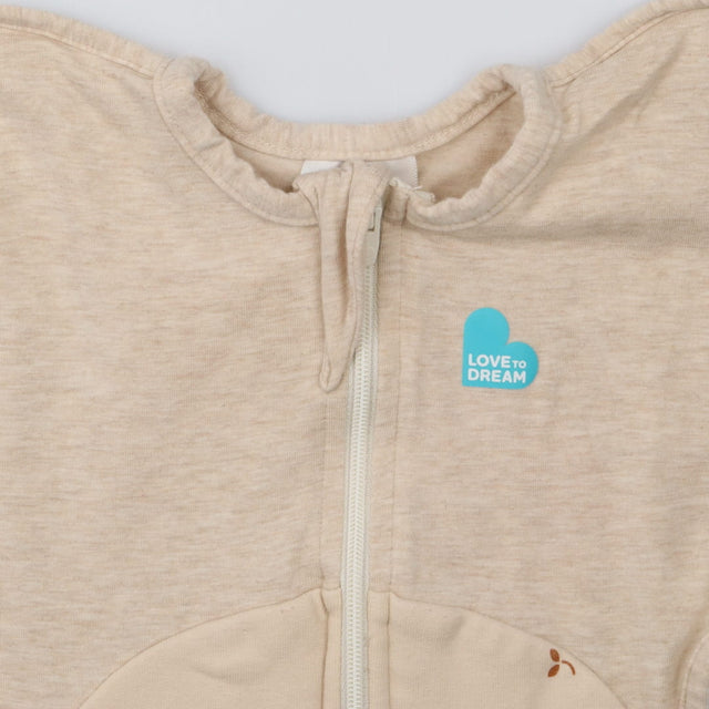 Swaddle Bag Oat with Leaf Appliques