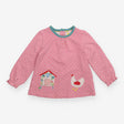 T-shirt long sleeve pink spotted with chicken