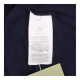 T-Shirt Navy Blue Turn Up Cuff Sleeve Crew Neck Pl