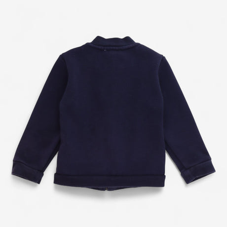 Navy Jersey Bomber Jacket