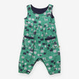 Dungarees green farm trees jersey