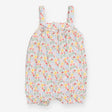 White Strappy Floral Romper 