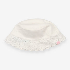 Sunhat white lace edge