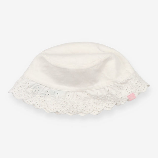 Sunhat white lace edge