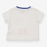 T-shirt white with blue pocket