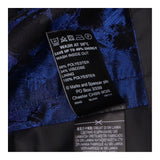 Skirt Cobalt Blue Black Floral Jacquard A-Line Kne