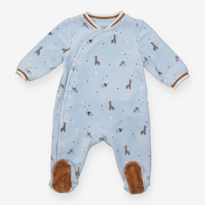 Blue Giraffe Sleepsuit 