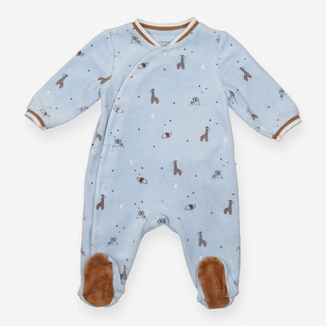 Blue Giraffe Sleepsuit 