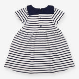 Dress navy stripe sailor collar 