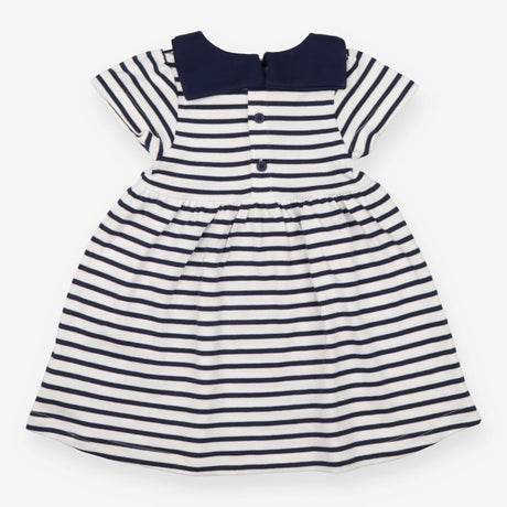 Dress navy stripe sailor collar 