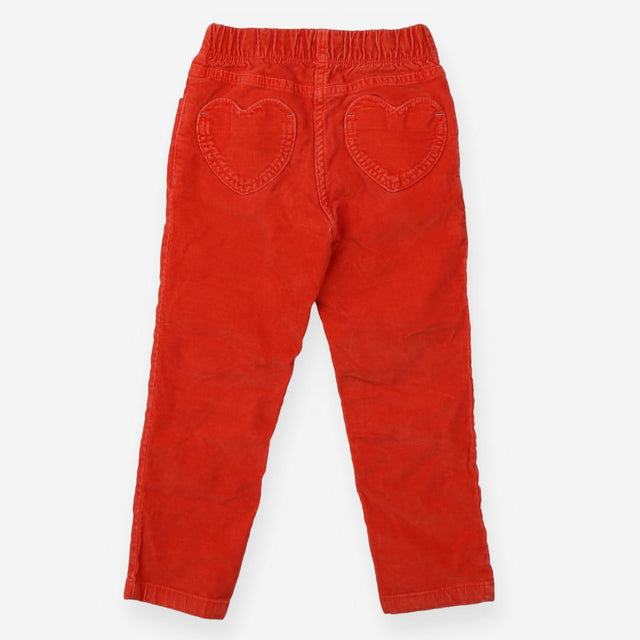Red Cord Jeans Heart Knee Patches