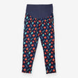 Trousers Navy Floral Print Over Bump Jersey Organi