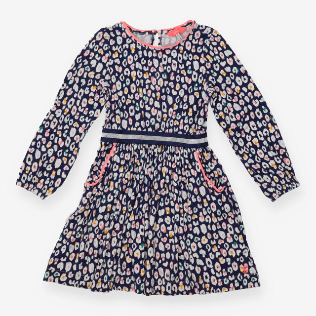 Navy Leopard Print Dress