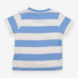 Tee Shirt Short Sleeve Blue and White Stripes 