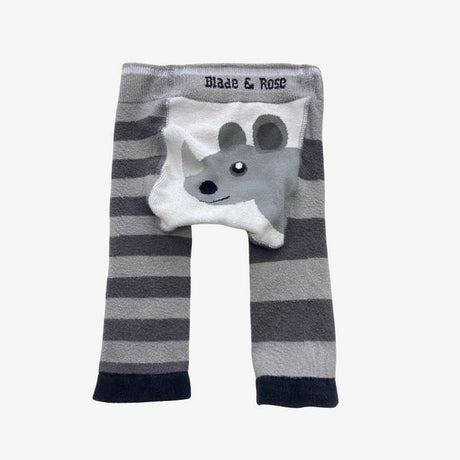 Grey Stripe Rhino Knit Leggings