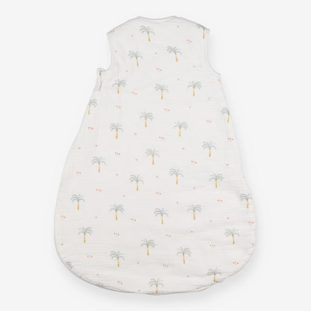 Sleeping bag white with palm trees