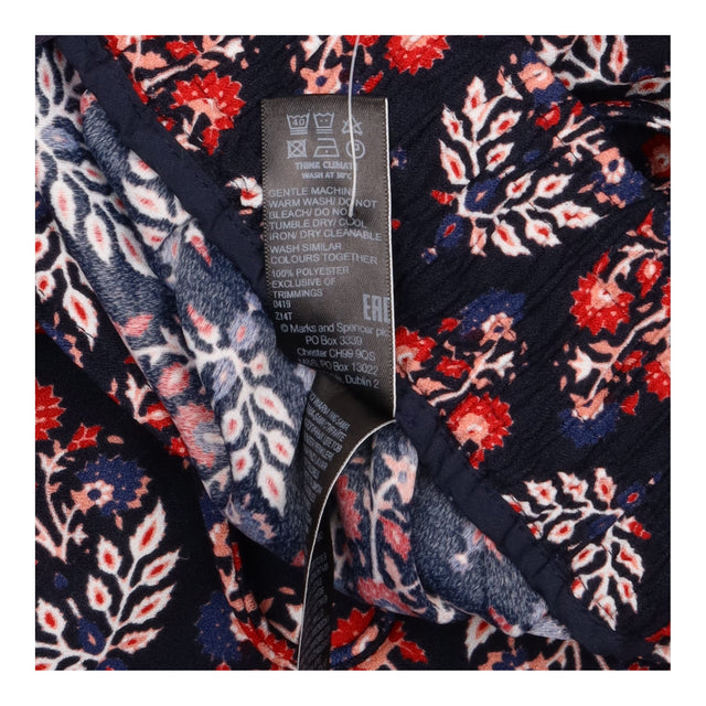 M&S Collection Navy Red Floral Paisley Print Draws